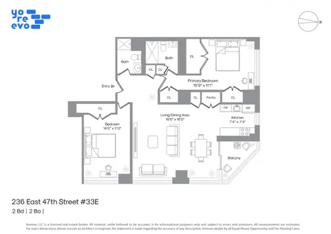 The Club at Turtle Bay, 236 East 47th Street, #33E