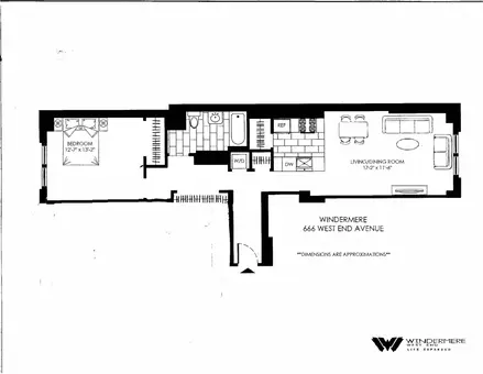 The Windermere, 666 West End Avenue, #15W