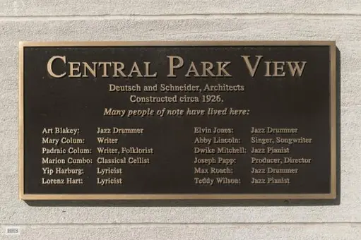 The Central Park View, 415 Central Park West, #9C