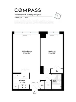 Carnegie Park Condominium, 200 East 94th Street, #1516