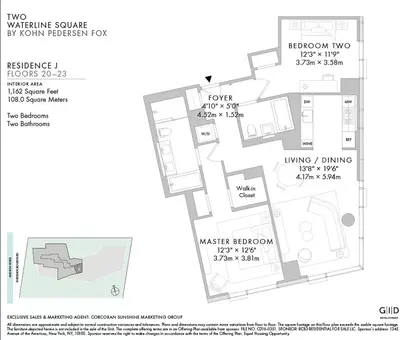 Two Waterline Square, 30 Riverside Boulevard, #20J