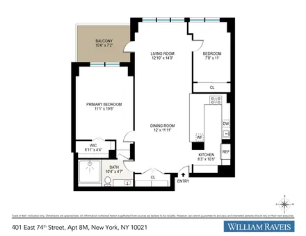 The Amherst, 401 East 74th Street, #8M