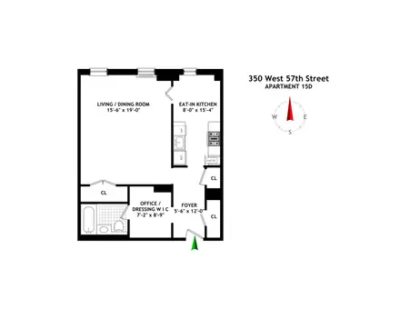 The Parc Vendome, 350 West 57th Street, #15D