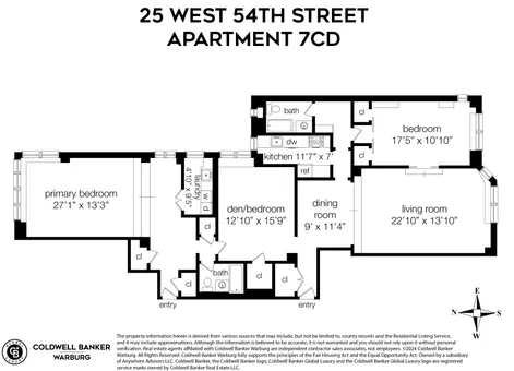 Regent House, 25 West 54th Street, #7CD