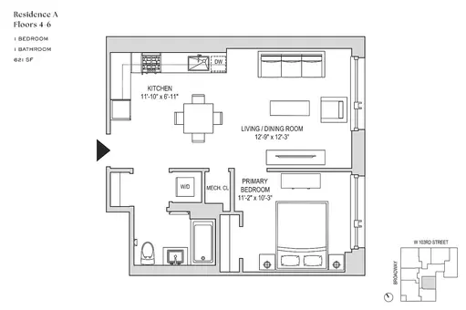 The Rockwell, 218 West 103rd Street, #8A