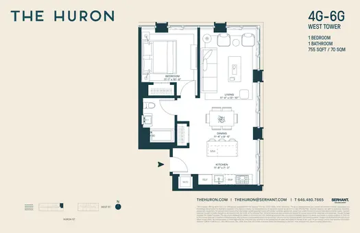 The Huron, 29 Huron Street, #6GW