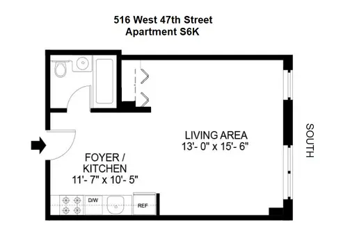 Clinton West, 516 West 47th Street, #S6K