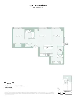 222 LES Tower + Lofts, 222 East Broadway, #7C