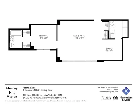 Murray Hill Manor, 166 East 34th Street, #1112