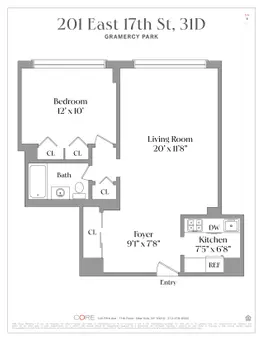 Park Towers, 201 East 17th Street, #31D