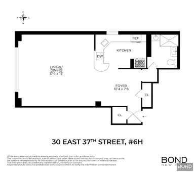 Morgan Park Condominium, 30 East 37th Street, #6H