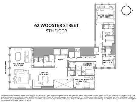 The Lofts at 62 Wooster, 62 Wooster Street, #5
