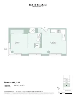 222 LES Tower + Lofts, 222 East Broadway, #10A