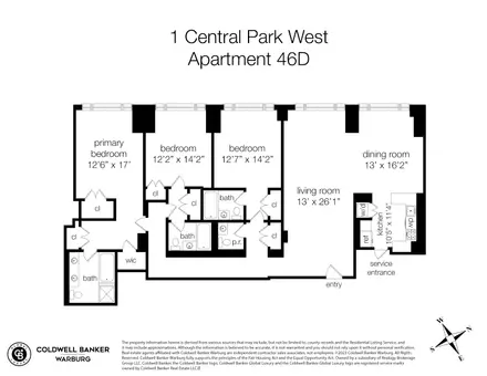 1 Central Park West, #46D