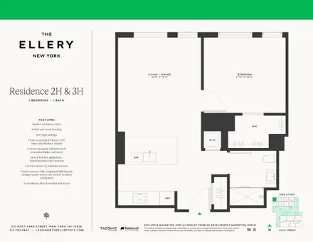 The Ellery, 312 West 43rd Street, #2H