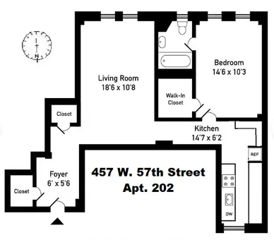 Addison Hall, 457 West 57th Street, #202