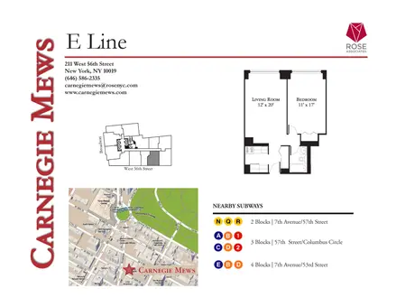 Carnegie Mews, 211 West 56th Street, #E36