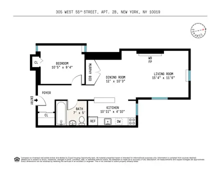 The Ashfield, 305 West 55th Street, #2B