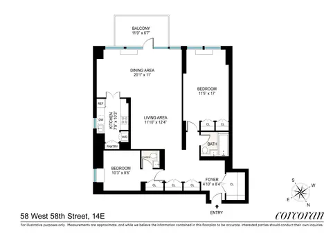 Tower 58, 58 West 58th Street, #14E