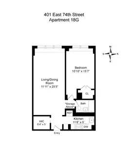 The Amherst, 401 East 74th Street, #18G
