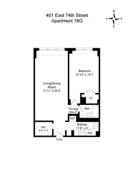 The Amherst, 401 East 74th Street, #18G