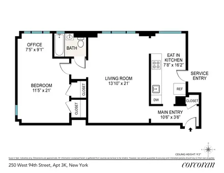 The Stanton, 250 West 94th Street, #3K