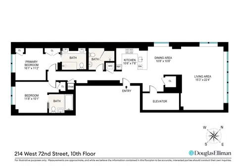 Parker West Condominium, 214 West 72nd Street, #10