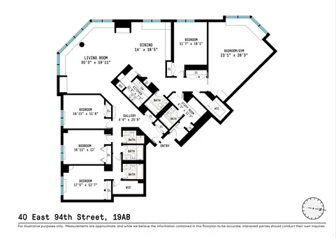 Carnegie Hill Tower, 40 East 94th Street, #19AB