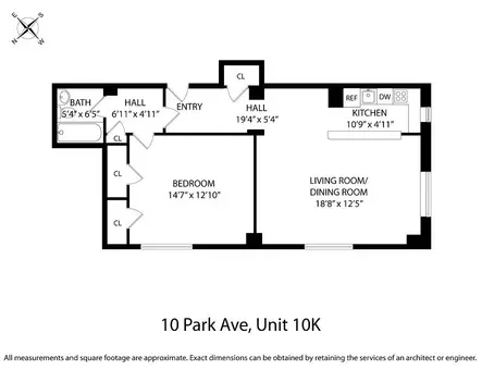 10 Park Avenue, Unit 10K - 1 Bed Apt for Sale for $785,000 | CityRealty