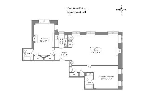 The Spencer Condominium, 1 East 62nd Street, #5B