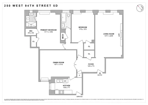 The Stanton, 250 West 94th Street, #5D