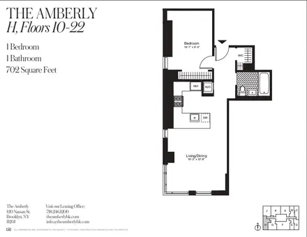 The Amberly, 120 Nassau Street, #17H