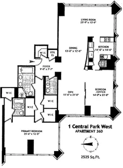 1 Central Park West, #36D