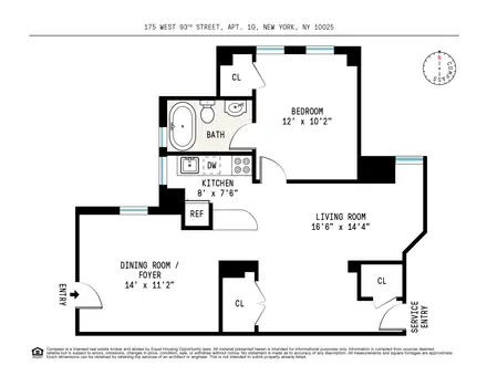 Westwind, 175 West 93rd Street, #1G