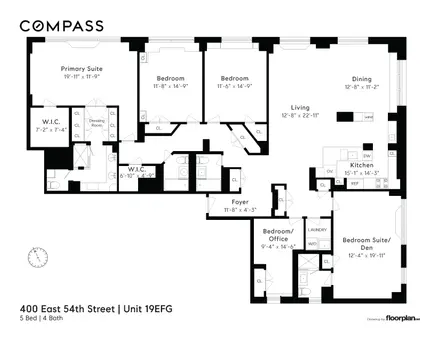 The Revere, 400 East 54th Street, #19F