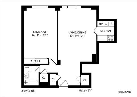 The Coliseum Park Apartments, 345 West 58th Street, #11S