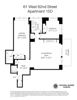 The Harmony, 61 West 62nd Street, #15D