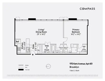 The Kent, 970 Kent Avenue, #401