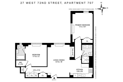 The Olcott, 27 West 72nd Street, #707