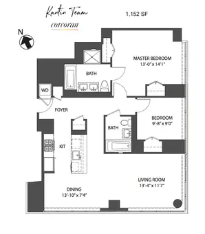 One Northside Piers, 4 North 5th Street, #12E