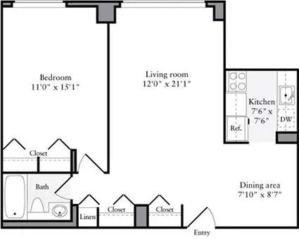 West 96th Apartments, 750 Columbus Avenue, #06A