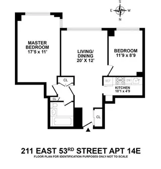 The Hawthorne, 211 East 53rd Street, #14E