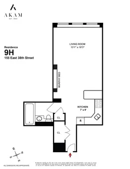 The 155 Condominium, 155 East 38th Street, #9H