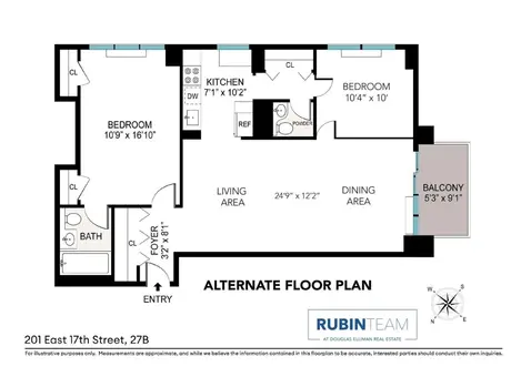 Park Towers, 201 East 17th Street, #27B