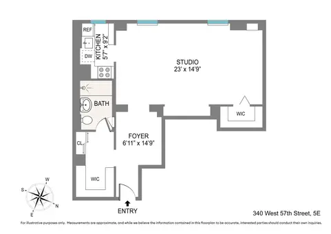 The Parc Vendome, 340 West 57th Street, #5E