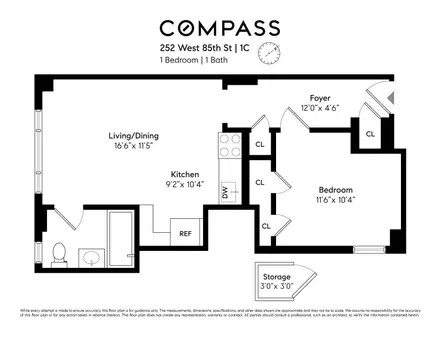 The Clinton, 252 West 85th Street, #1C