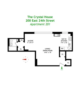 The Crystal House, 200 East 24th Street, #201