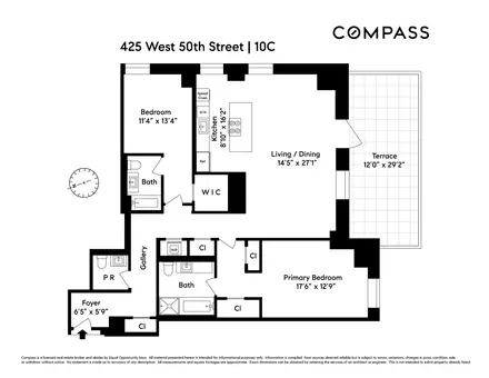 Stella Tower, 425 West 50th Street, #10C