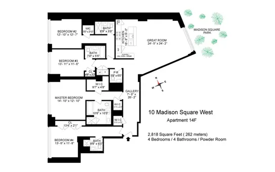 10 Madison Square West, 5 West 24th Street, #14F