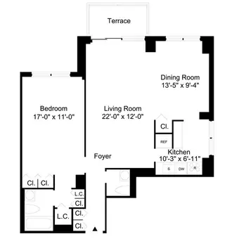 The Fairmont, 300 East 75th Street, #ONE BEDROOM 1 1/2 BATH CONVERTIBLE 2 BR